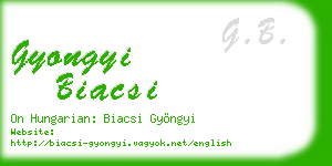 gyongyi biacsi business card