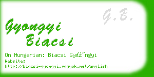 gyongyi biacsi business card